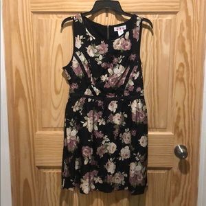 Black floral dress